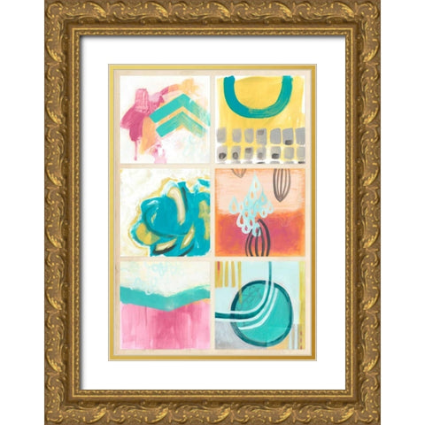 Gallery Petite I Gold Ornate Wood Framed Art Print with Double Matting by Vess, June Erica
