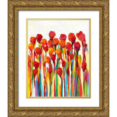 Bursting with Color I Gold Ornate Wood Framed Art Print with Double Matting by OToole, Tim