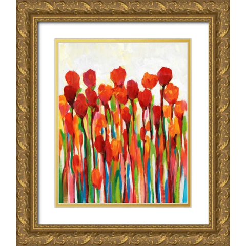 Bursting with Color II Gold Ornate Wood Framed Art Print with Double Matting by OToole, Tim