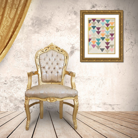 Confetti Prism VII Gold Ornate Wood Framed Art Print with Double Matting by Vess, June Erica
