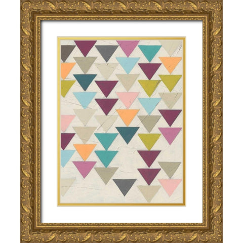 Confetti Prism VII Gold Ornate Wood Framed Art Print with Double Matting by Vess, June Erica