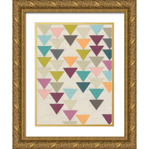 Confetti Prism IX Gold Ornate Wood Framed Art Print with Double Matting by Vess, June Erica