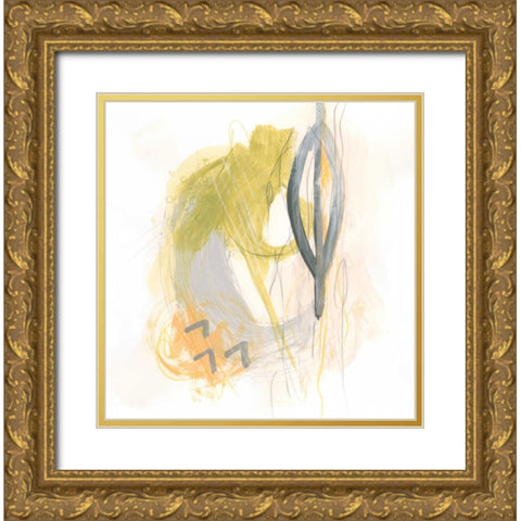 Side Swipe III Gold Ornate Wood Framed Art Print with Double Matting by Vess, June Erica