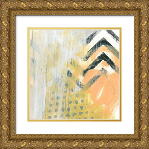 Side Swipe IV Gold Ornate Wood Framed Art Print with Double Matting by Vess, June Erica