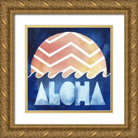 Surfs Up III Gold Ornate Wood Framed Art Print with Double Matting by Popp, Grace