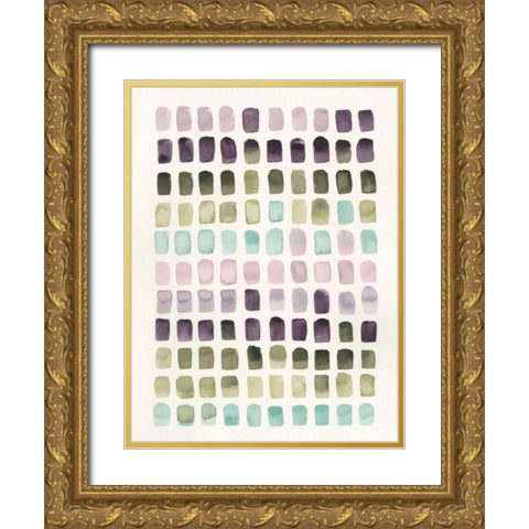 Serene Color Swatches II Gold Ornate Wood Framed Art Print with Double Matting by Popp, Grace
