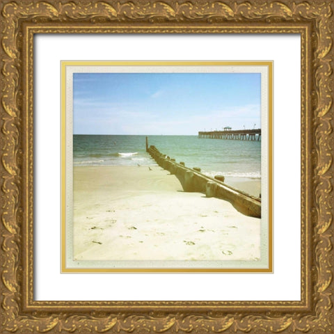 Bay View III Gold Ornate Wood Framed Art Print with Double Matting by Ludwig, Alicia