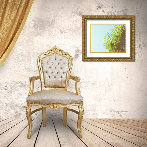 Sunny Palms II Gold Ornate Wood Framed Art Print with Double Matting by Quintero, Sonja