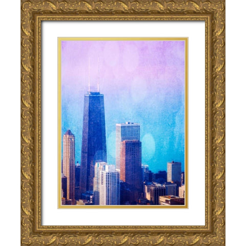 Chi Town I Gold Ornate Wood Framed Art Print with Double Matting by Quintero, Sonja