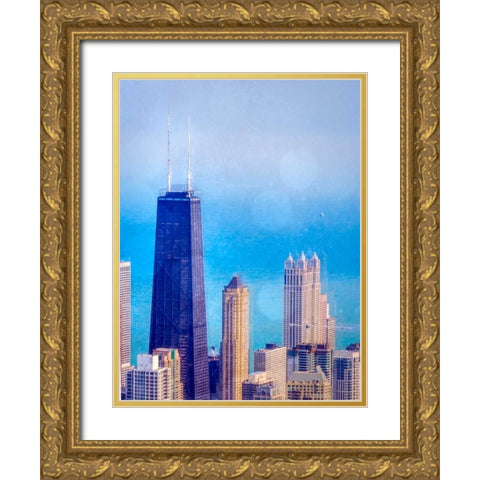 Chi Town II Gold Ornate Wood Framed Art Print with Double Matting by Quintero, Sonja