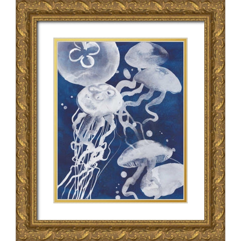 Swarm I Gold Ornate Wood Framed Art Print with Double Matting by Popp, Grace