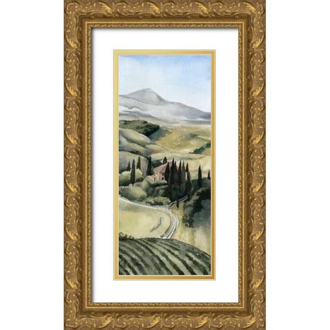 Watercolor Tuscany I Gold Ornate Wood Framed Art Print with Double Matting by Popp, Grace