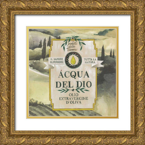 Olive Oil Labels I Gold Ornate Wood Framed Art Print with Double Matting by Popp, Grace