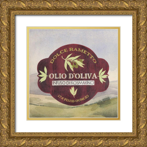 Olive Oil Labels II Gold Ornate Wood Framed Art Print with Double Matting by Popp, Grace