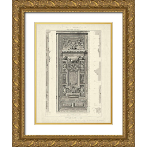 Custom Motifs Historiques III Gold Ornate Wood Framed Art Print with Double Matting by Unknown