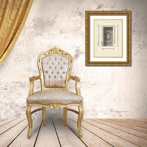 Custom Motifs Historiques IV Gold Ornate Wood Framed Art Print with Double Matting by Unknown