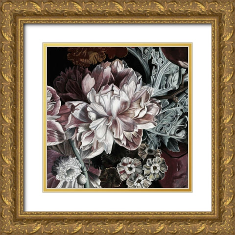 Marsala Bouquet I Gold Ornate Wood Framed Art Print with Double Matting by McCavitt, Naomi