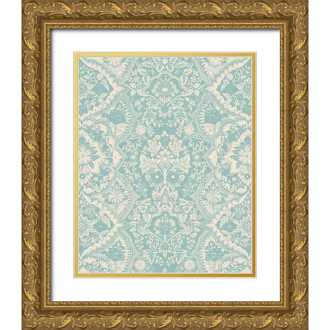 Baroque Tapestry in Spa II Gold Ornate Wood Framed Art Print with Double Matting by Vision Studio
