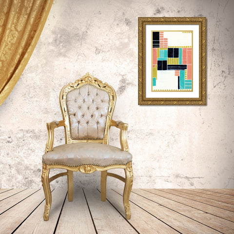 Blithe Puzzle II Gold Ornate Wood Framed Art Print with Double Matting by Popp, Grace