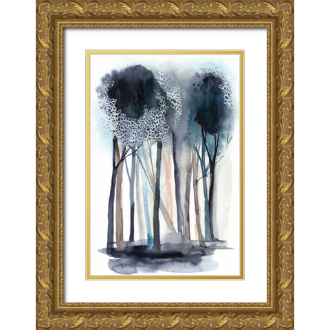 Tranquil Coppice I Gold Ornate Wood Framed Art Print with Double Matting by Popp, Grace