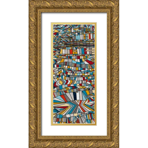 Primary Grain II Gold Ornate Wood Framed Art Print with Double Matting by Galapon, Nikki