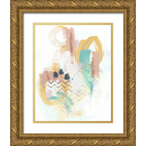 Division and Direction I Gold Ornate Wood Framed Art Print with Double Matting by Vess, June Erica