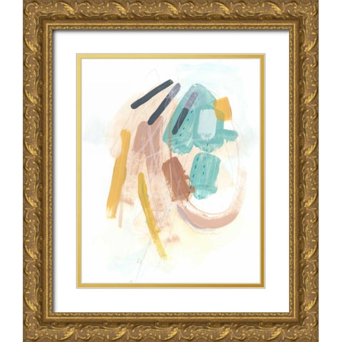 Division and Direction II Gold Ornate Wood Framed Art Print with Double Matting by Vess, June Erica