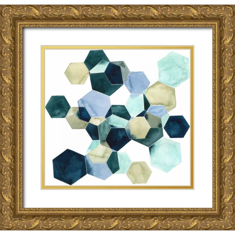 Crystallize I Gold Ornate Wood Framed Art Print with Double Matting by Popp, Grace