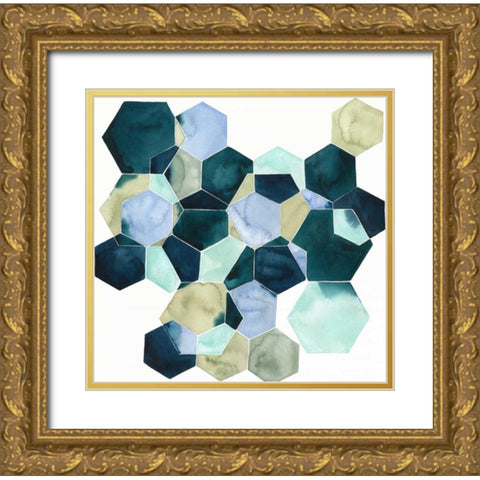 Crystallize II Gold Ornate Wood Framed Art Print with Double Matting by Popp, Grace