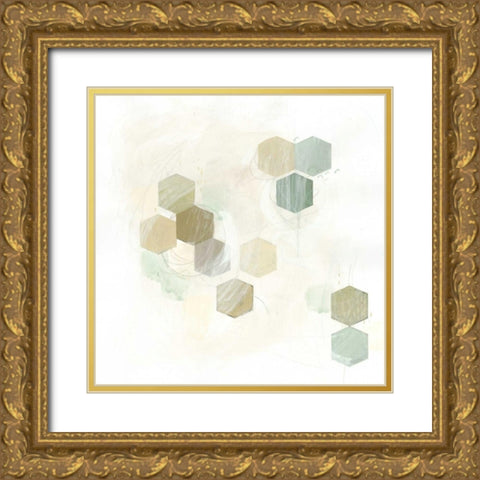 Honeycomb Reaction II Gold Ornate Wood Framed Art Print with Double Matting by Vess, June Erica