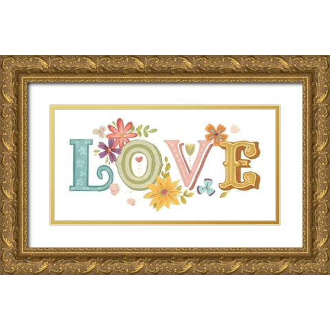 Beautiful Words I Gold Ornate Wood Framed Art Print with Double Matting by Vess, June Erica