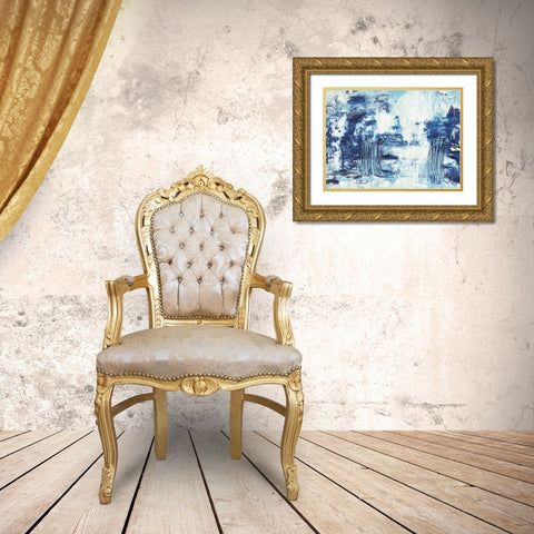Ocean Impulse Gold Ornate Wood Framed Art Print with Double Matting by Fuchs, Jodi