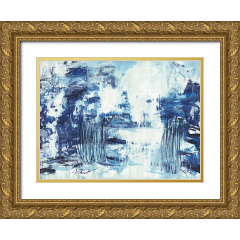 Ocean Impulse Gold Ornate Wood Framed Art Print with Double Matting by Fuchs, Jodi