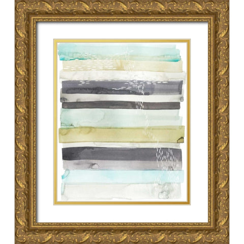 Wavelet I Gold Ornate Wood Framed Art Print with Double Matting by Popp, Grace