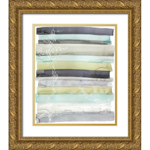 Wavelet II Gold Ornate Wood Framed Art Print with Double Matting by Popp, Grace