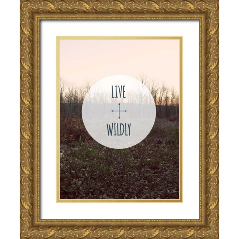 Centered Sentiment I Gold Ornate Wood Framed Art Print with Double Matting by Fagalde, Jarman