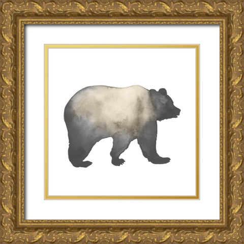 Sepia Animal Silhouette I Gold Ornate Wood Framed Art Print with Double Matting by Popp, Grace