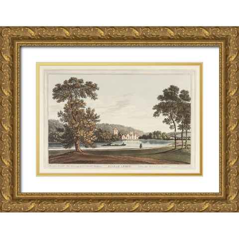 Bisham Abbey Gold Ornate Wood Framed Art Print with Double Matting by Stadler, Joseph