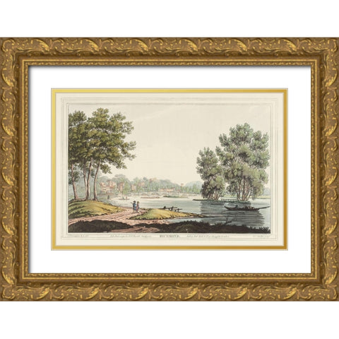 Richmond, England Gold Ornate Wood Framed Art Print with Double Matting by Stadler, Joseph