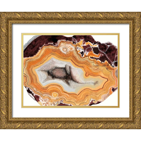 Agate Studies III Gold Ornate Wood Framed Art Print with Double Matting by McCavitt, Naomi