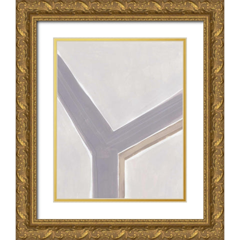 Neutral Impact I Gold Ornate Wood Framed Art Print with Double Matting by Vess, June Erica