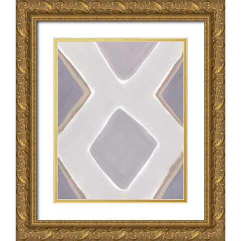 Neutral Impact III Gold Ornate Wood Framed Art Print with Double Matting by Vess, June Erica