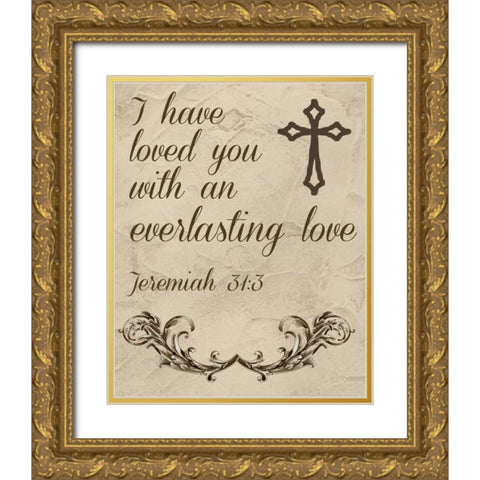 More Than Words I Gold Ornate Wood Framed Art Print with Double Matting by Studio W