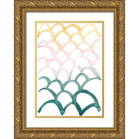 Mermaid Scales II Gold Ornate Wood Framed Art Print with Double Matting by Popp, Grace