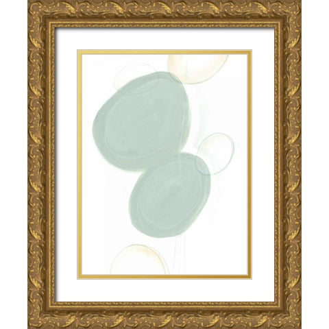 Implied Motif I Gold Ornate Wood Framed Art Print with Double Matting by Vess, June Erica