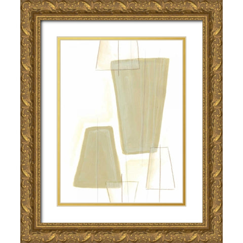 Implied Motif II Gold Ornate Wood Framed Art Print with Double Matting by Vess, June Erica