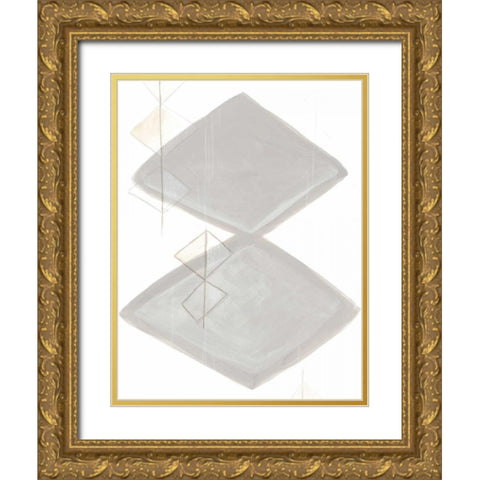 Implied Motif IV Gold Ornate Wood Framed Art Print with Double Matting by Vess, June Erica