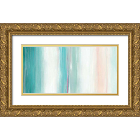 Seafoam Spectrum I Gold Ornate Wood Framed Art Print with Double Matting by Vess, June Erica