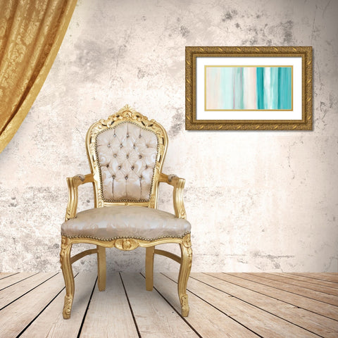 Seafoam Spectrum II Gold Ornate Wood Framed Art Print with Double Matting by Vess, June Erica