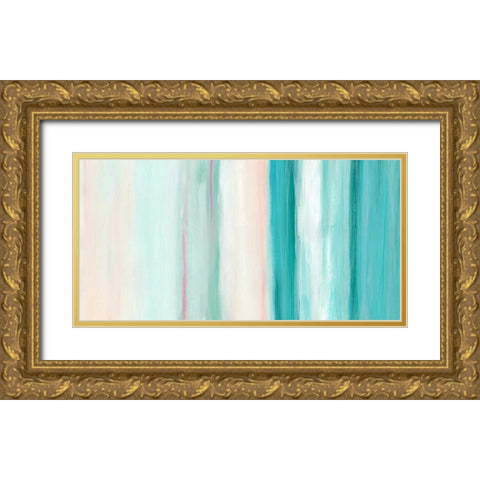 Seafoam Spectrum II Gold Ornate Wood Framed Art Print with Double Matting by Vess, June Erica
